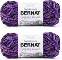 2 Bernat Crushed Velvet Potent Purple Yarn Balls