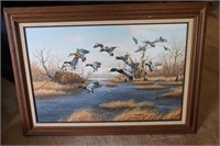 John Eberhardt Original Oil on Canvas Duck Paintin