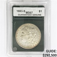 1883-S Morgan Silver Dollar GG MS67