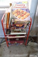 Wire Stand Full of Cookbooks