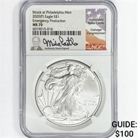 2020(P) ASE Castle Signed NGC MS70