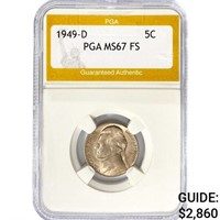 1949-D Jefferson Nickel PGA MS67 FS