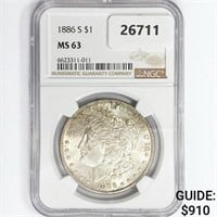 1886-S Morgan Silver Dollar NGC MS63