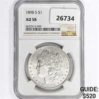 1898-S Morgan Silver Dollar NGC AU58