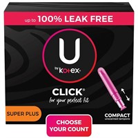 Pack of 5 U by Kotex Click Compact Tampon