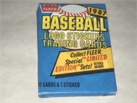 1987 Baseball Fleer Sealed Wax Pack From An