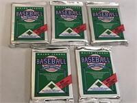 1990 Upper Deck Baseball Cards LOT of 5 Unopened