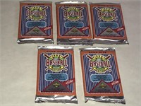 1992 Upper Deck Baseball Cards LOT of 5 Unopened