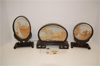 3 Chinese Cork Dioramas