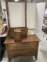 2 Drawer Dresser - 36x16x28 “ With Mirror Frame-