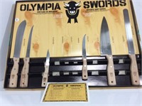Olympia Swords Knife Display with 6 Knives