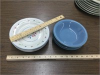 Newcor Plates & Blue Bowls
