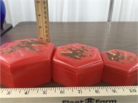Oriental Plastic trinket boxes