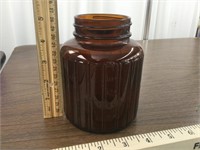 Brown Jar w/ measure markings no lid