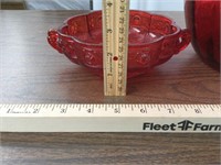 Red Candy Dish & Punch bowl