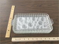 Glass w/ Circle designs Snack Trays