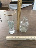 Small Glass Jug and Collector Glass