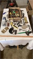 Various hand tools, duo fasteners, air hose