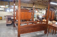 Custom Built 10" Wood King Size 4 Poster Bed w/