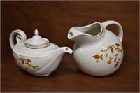 Two Vintage HallAutumn Leaves Jeanie Pitcher +