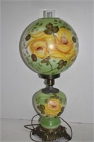 Vintage Gone With the Wind Yellow Rose Lamp