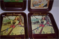 Four Norman Rockwell Metal Trays