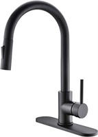 Black Kitchen Faucet with Pull Down Sprayer -