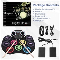 Anpro Nine-sided Color Electronic Drum Set, 8PCS t