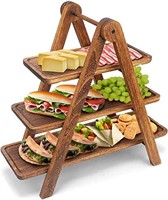 Chris.W 3 Tier Serving Tray Wooden