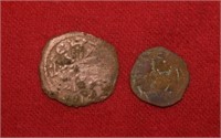 Two Ancient Medievel Crusader Coins