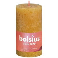 New (4) Bolsius pillar candle honeycomb yellow
