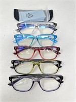 New 5-Pack Reading Glasses Blue Light