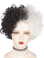 New Black and White Wig for Cruella de Vil