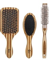 BLACK EGG Boar Bristle Hair Brush Set