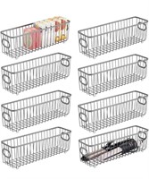 mDesign Metal Bathroom Storage Organizer Basket