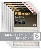 Filtrete 16x20x1 Air Filter, MPR 300, MERV 5,