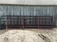 2 steel metal gates