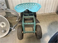 Rolling garden seat, 4 wheels