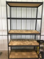 Metal shelving, 5 shelves, 7 foot x 2 foot x 4