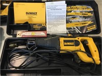DeWalt reciprocating saw with blades and case