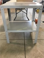 Steel table with shelf 30 inches H x 24 inches L