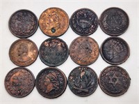 Group Civil War Tokens w/ Corroded Backs