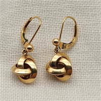 14K Gold Knot Earrings