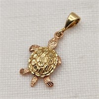 10K Gold Sea Turtle Pendant