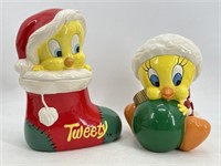 Tweety Bird Christmas Cookie Jars