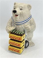 Coca-Cola Polar Bear With Bottle Crates Cookie Jar
