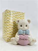 Precious Moments Teddy Bear Cookie Jar With Box