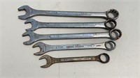 5 large size wrenches , Alloy forged , two 1 1/4