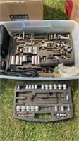 Tub lot of sockets , Craftsman & Stanley , with