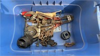 Tub lot tools, chain , Sears bolt cutters and